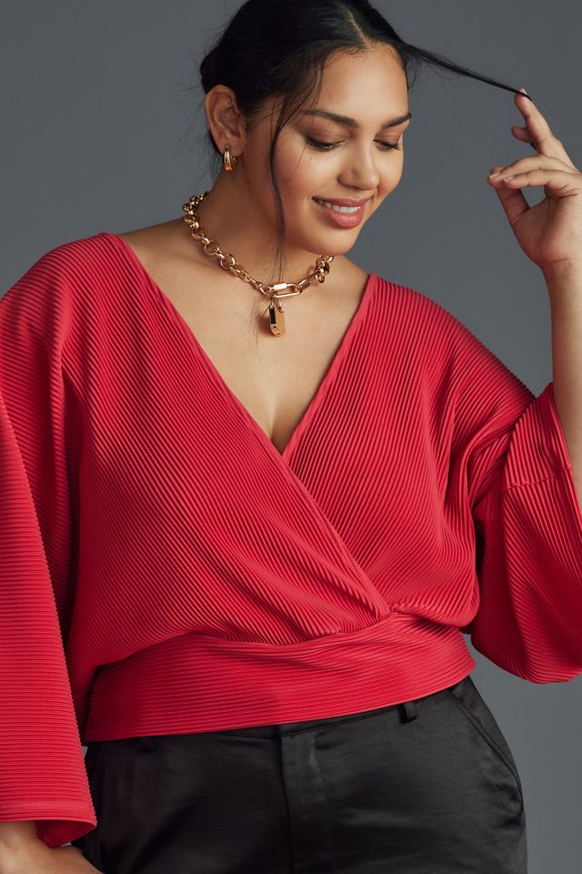 By Anthropologie Long-Sleeve Wrap Top #7