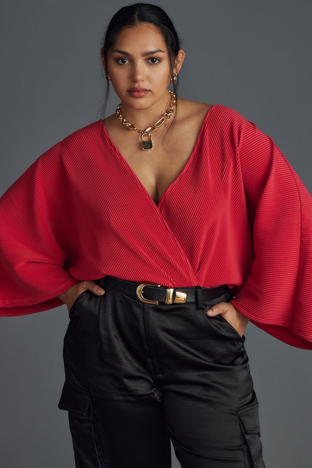 By Anthropologie Long-Sleeve Wrap Top #4