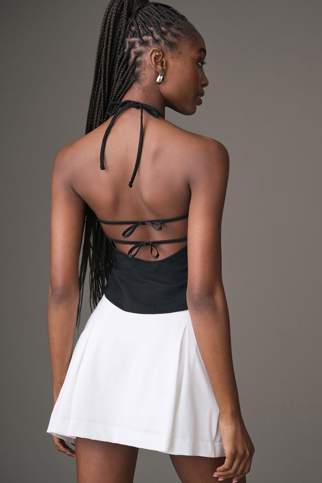 Maeve Open-Back Tie-Neck Tank #1
