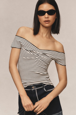 Shop Maeve Off-the-shoulder Top In Black