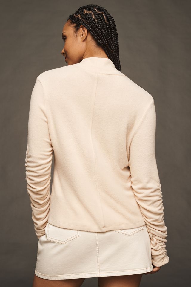 By Anthropologie Ruched-Sleeve Turtleneck Top #11