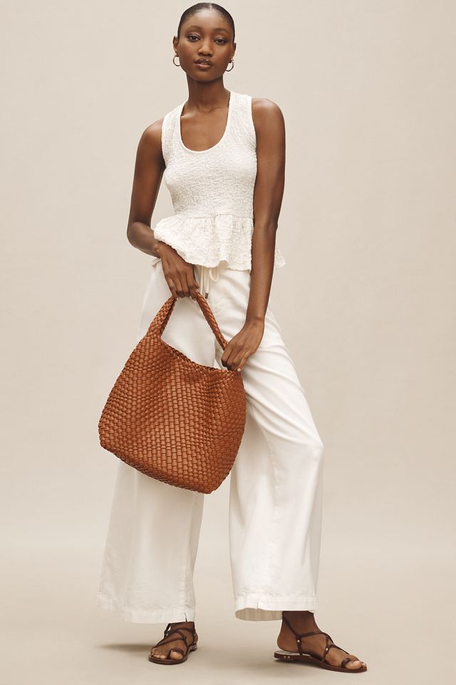 Maeve Textured Peplum Tank Top #3