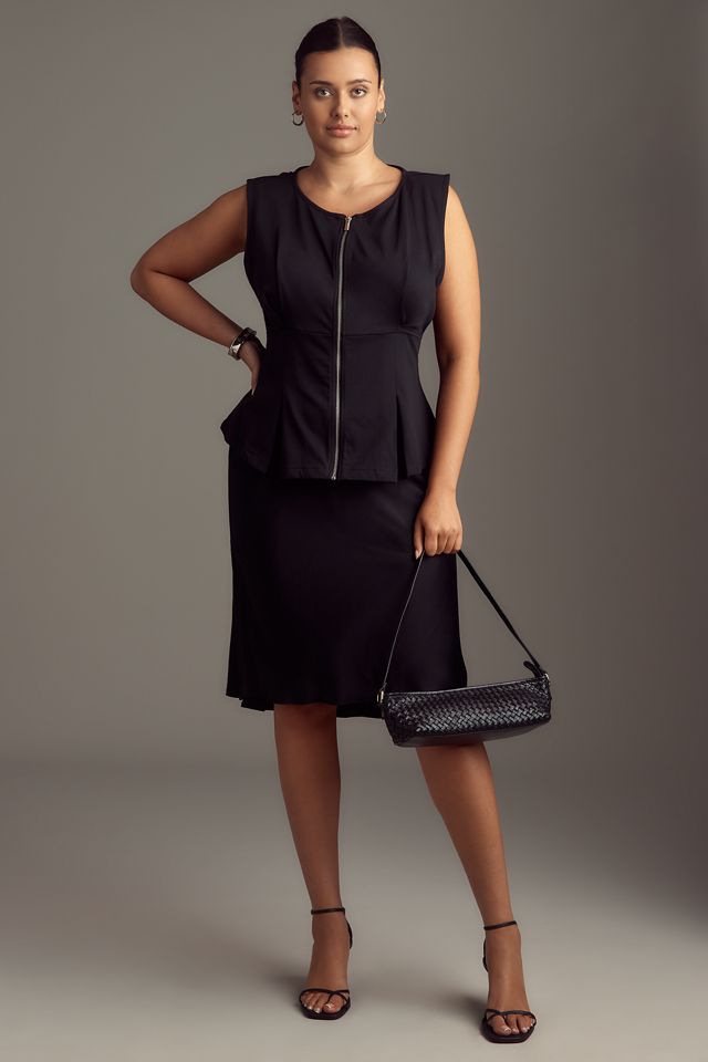 Pilcro Zip-Front Peplum Top #5
