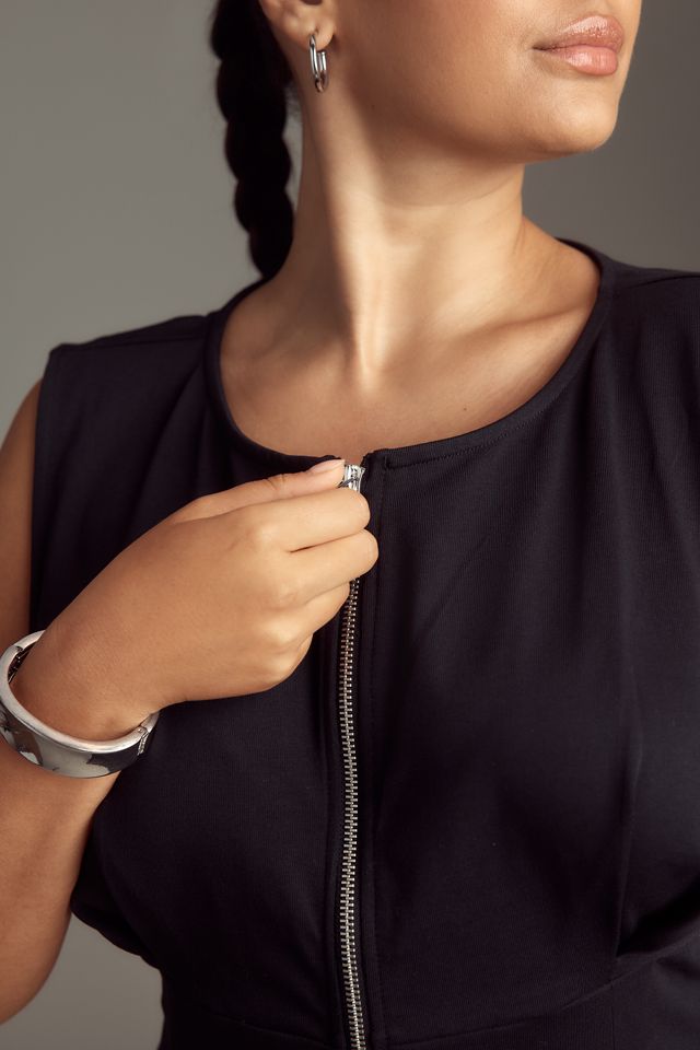 Pilcro Zip-Front Peplum Top #6