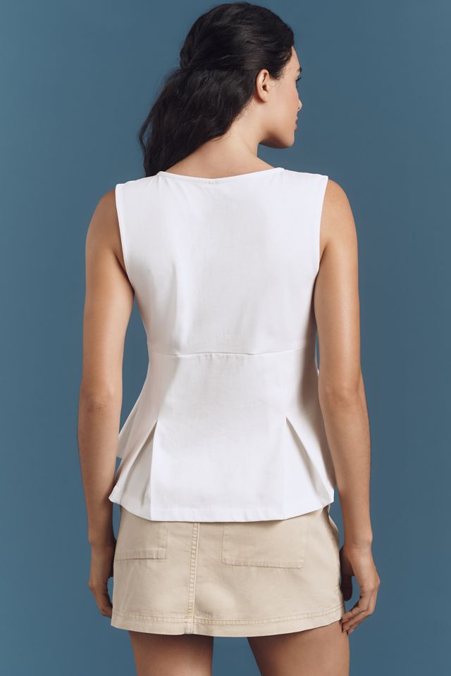 Pilcro Zip-Front Peplum Top #1