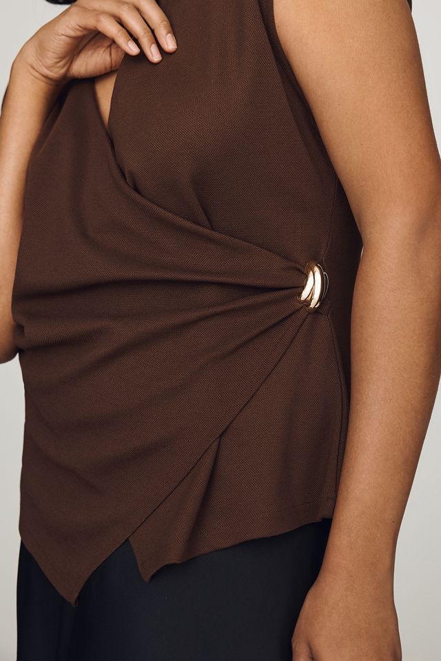 Maeve Hardware Wrap Top #6