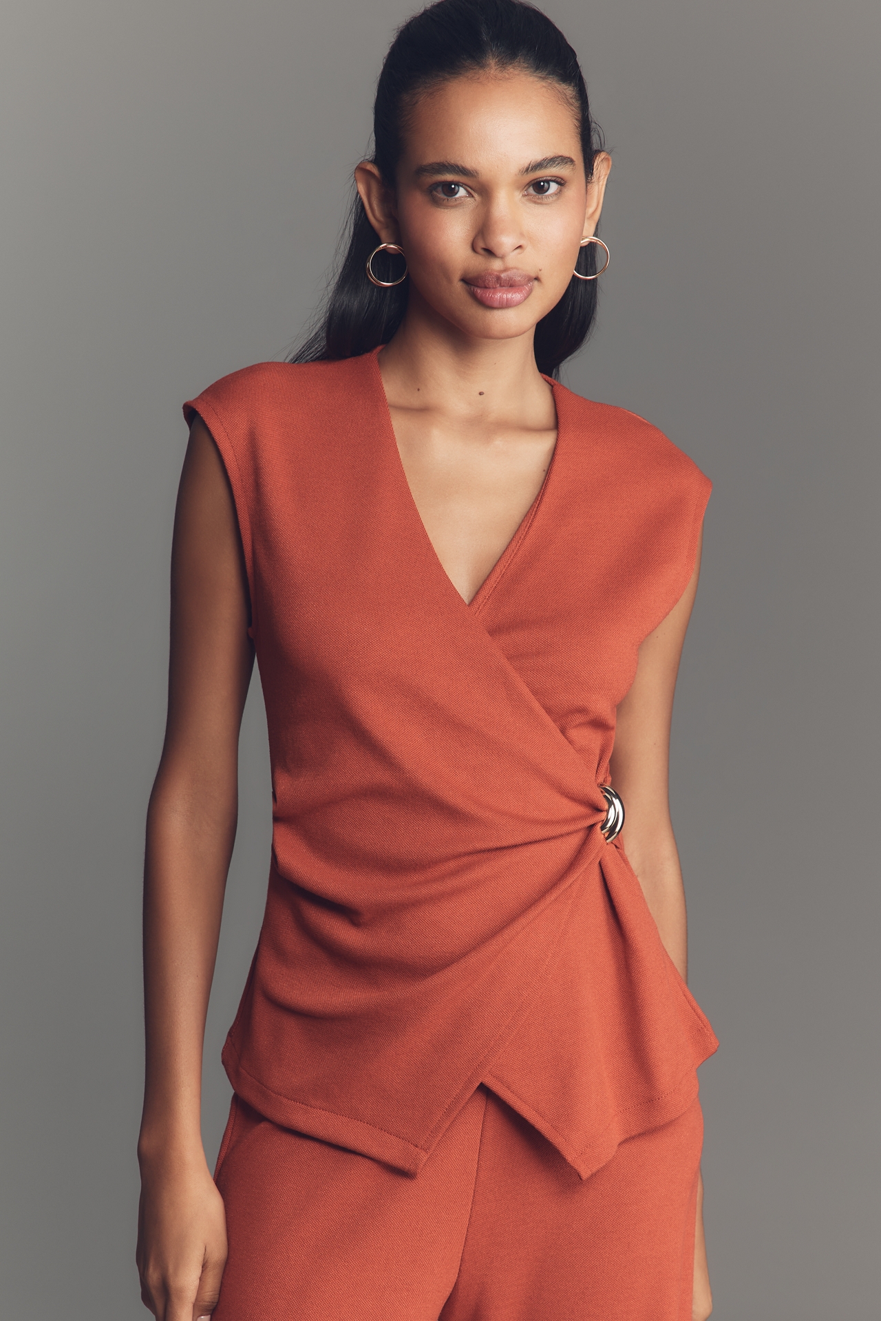 Maeve Hardware Wrap Top