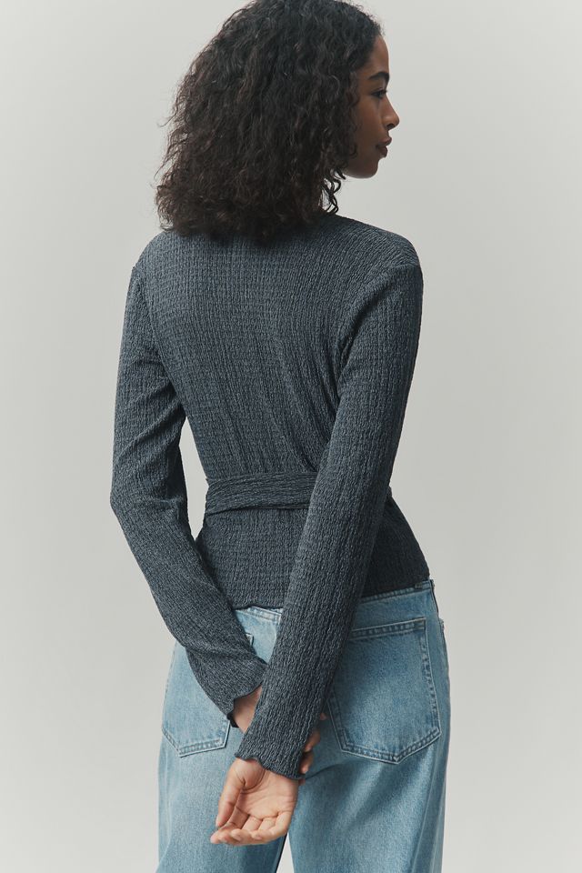 Pilcro Textured Wrap Knit Top #1