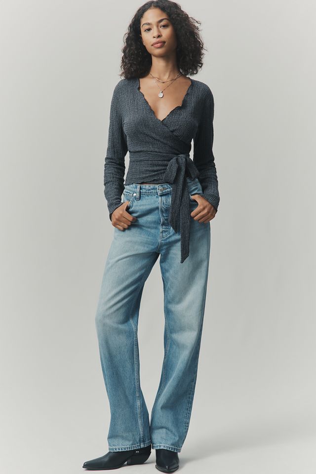 Pilcro Textured Wrap Knit Top #2