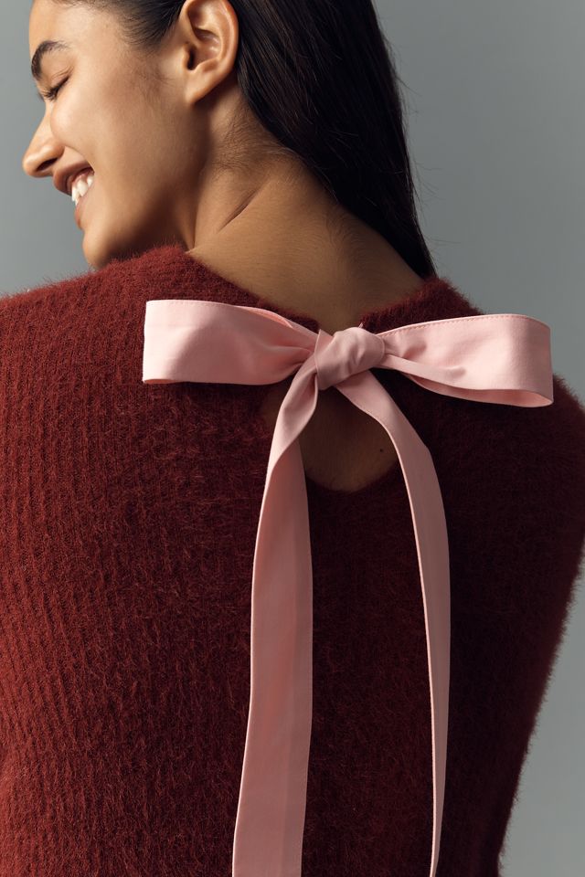 Maeve Tie-Back Bell-Sleeve Sweater #1