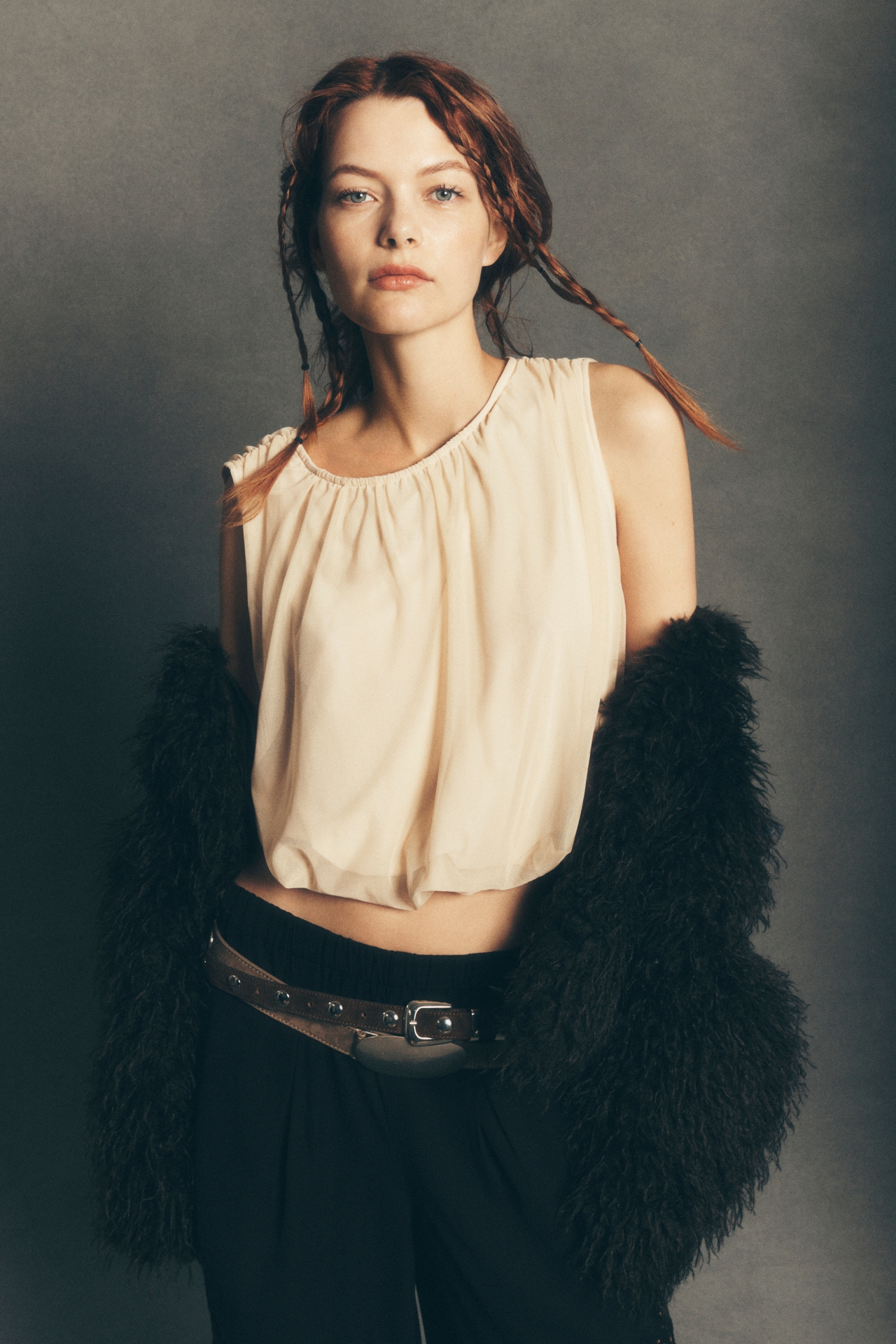 By Anthropologie Mesh Bubble Muscle Top