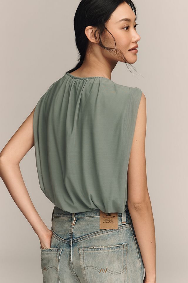 By Anthropologie Mesh Bubble Muscle Top #1
