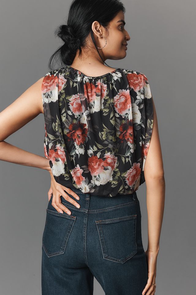 By Anthropologie Mesh Bubble Muscle Top #1