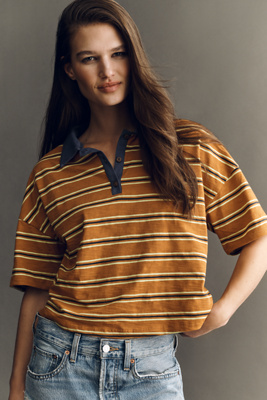 Pilcro Short-Sleeve Polo Top