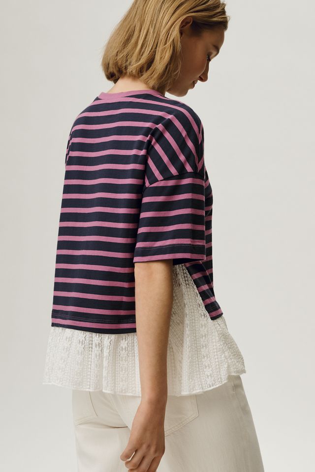 Maeve Twofer Lace Tee #2