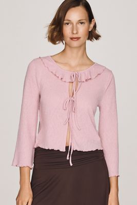 By Anthropologie Plissé Cardigan