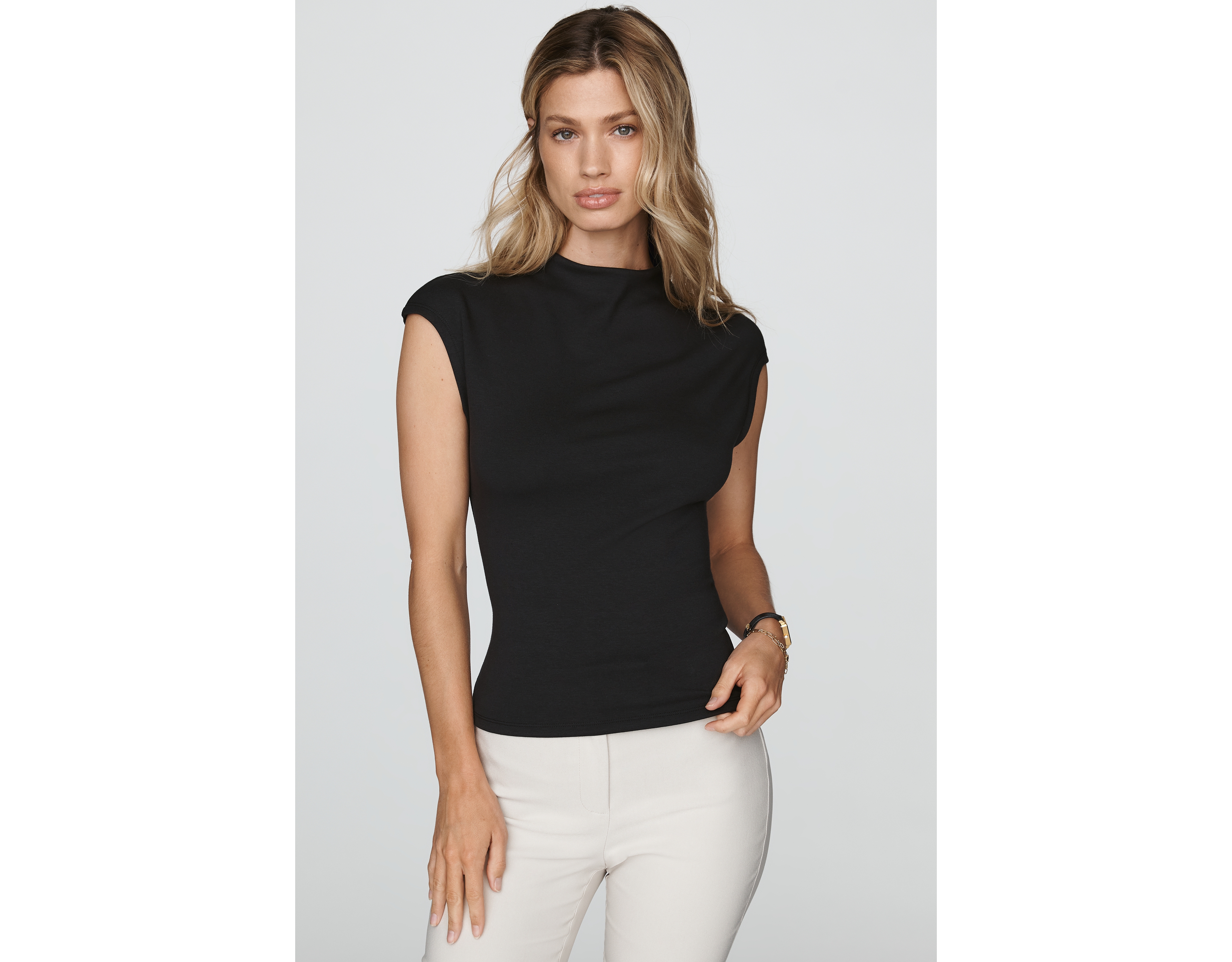 Pilcro Mock Neck Top