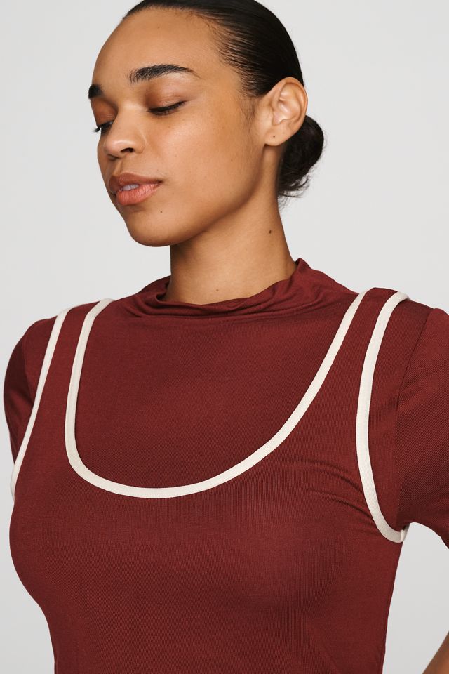 By Anthropologie Contrast Piped Tee #7