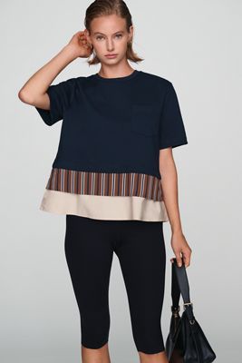 Maeve Mixed-Media Swing Top
