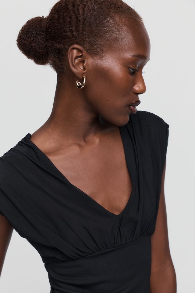 By Anthropologie Plunge-Neck Banded Top #1