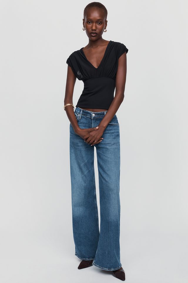 By Anthropologie Plunge-Neck Banded Top #3