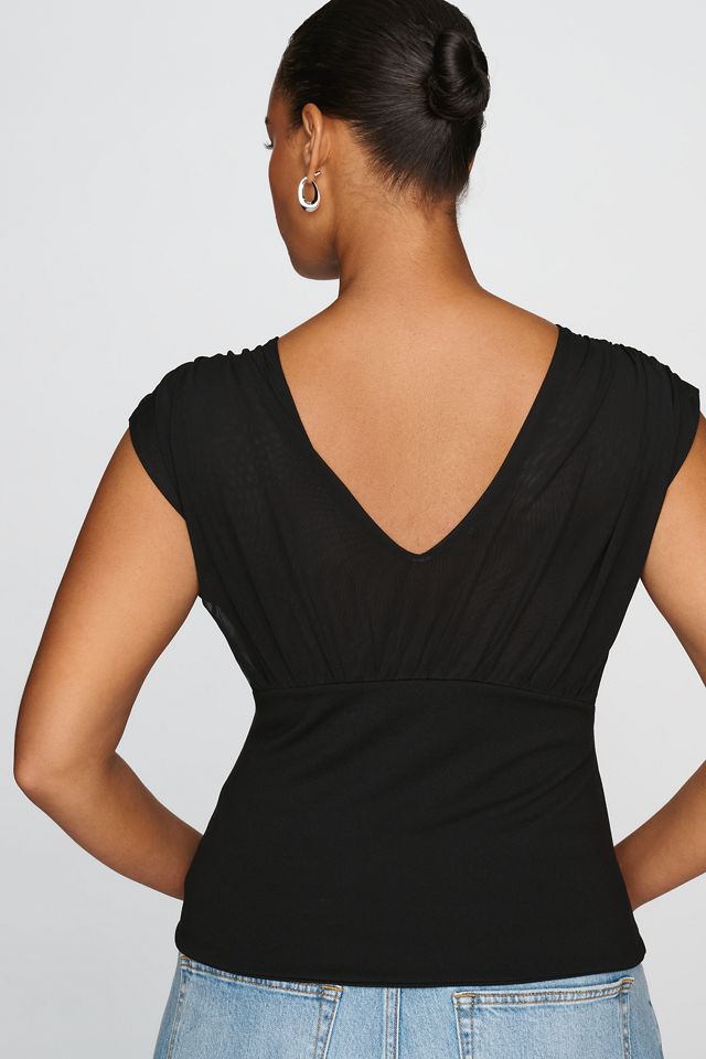 By Anthropologie Plunge-Neck Banded Top #7
