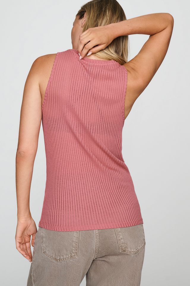 By Anthropologie Sheer Ribbed Tank #1
