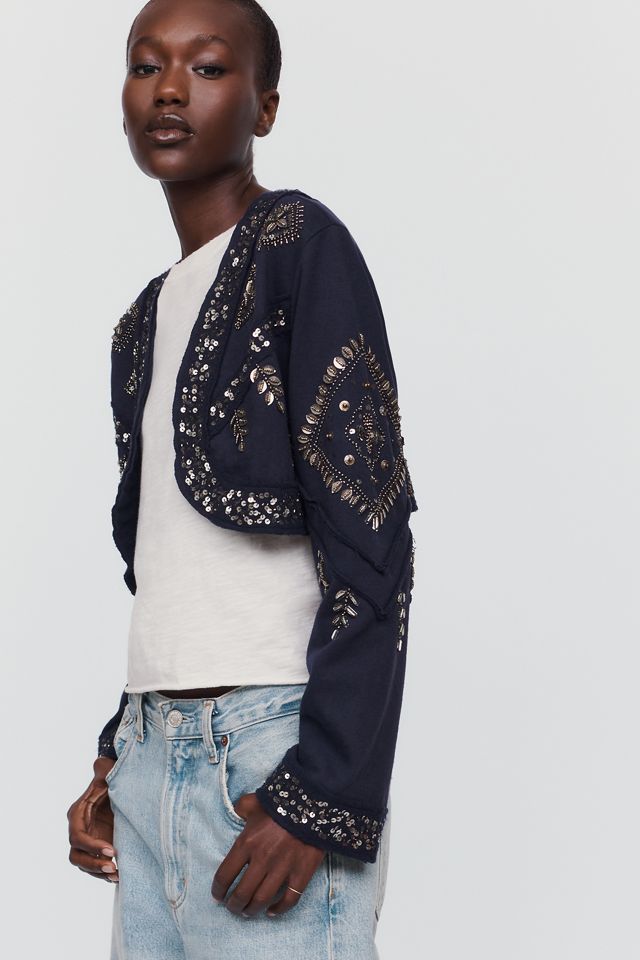 By Anthropologie Beaded Shrug #2