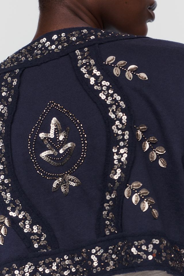 By Anthropologie Beaded Shrug #4
