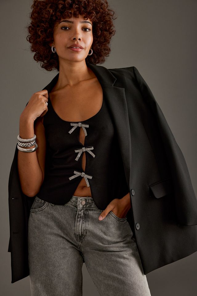 Haut Corset Nœud Diamanté Par Anthropologie #2