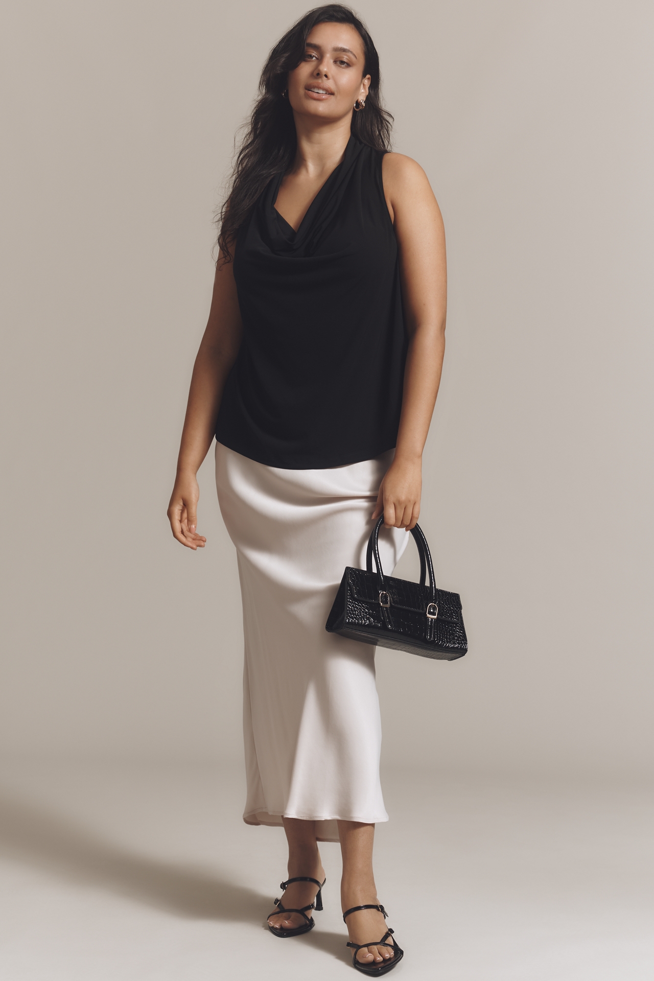 Eloquii Plus Cowl-Neck Halter Top
