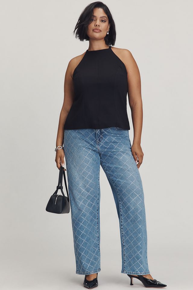 Eloquii Plus Halter Triple Bow-Back Top #2