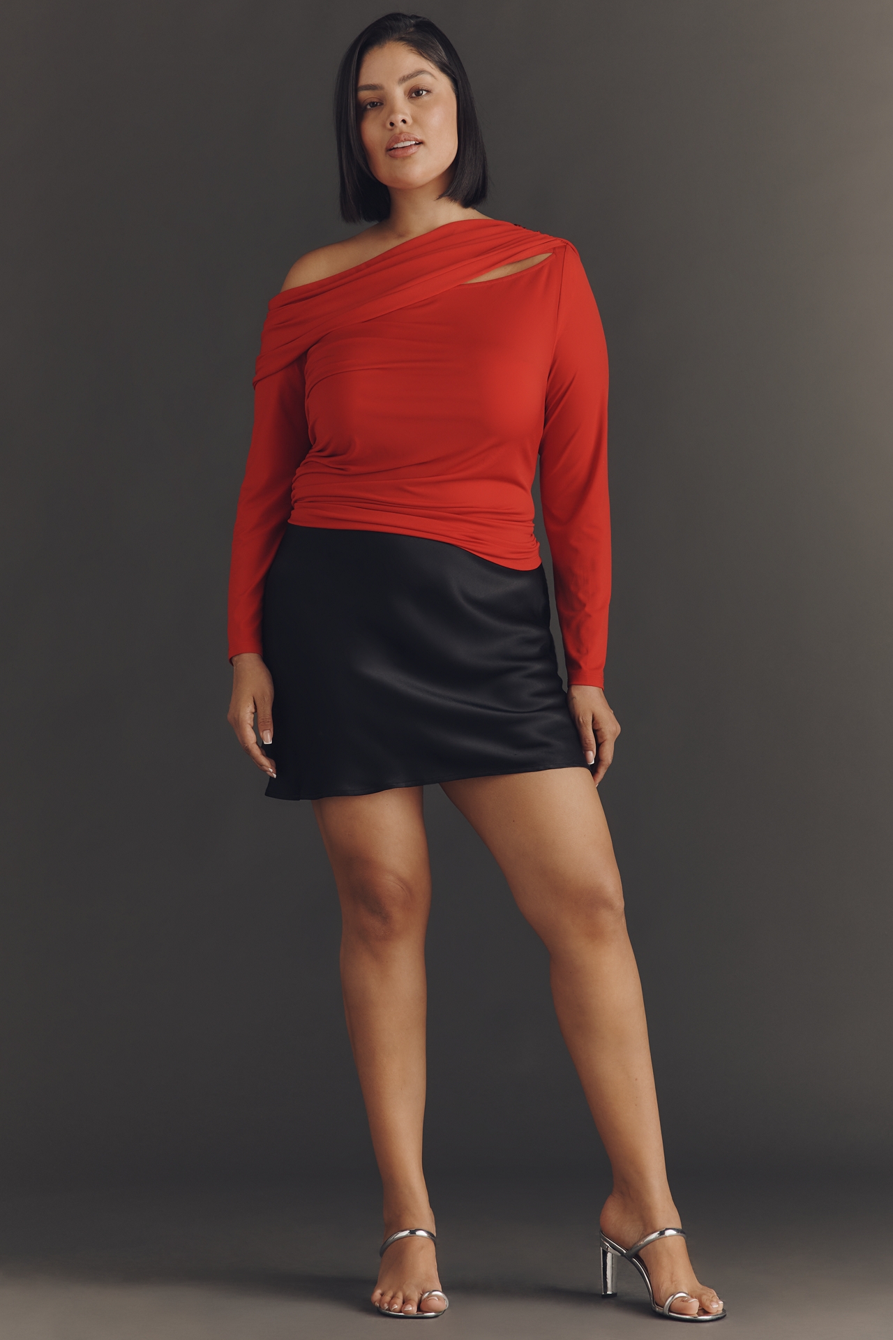 Eloquii Plus Off-Shoulder Long-Sleeve Top