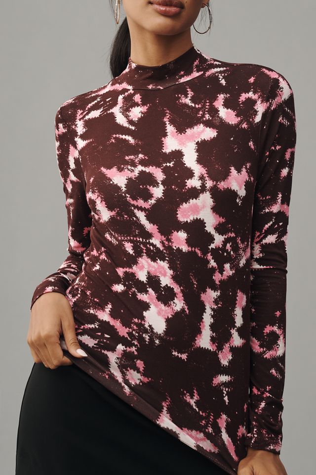 Scotch & Soda Printed Mock-Neck Long-Sleeve Top #2