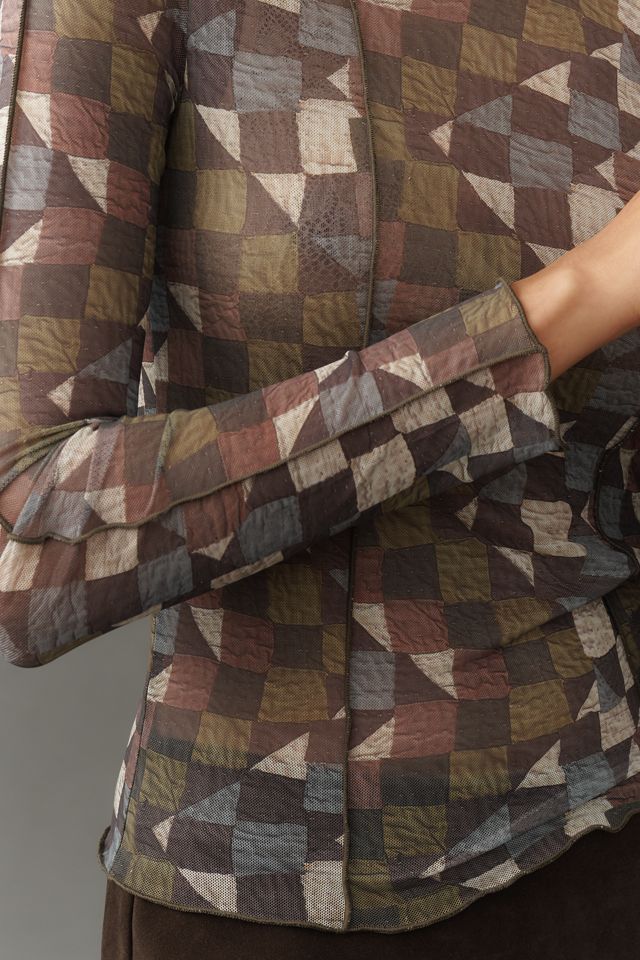 Scotch & Soda Printed Seamed Long-Sleeve Top #2