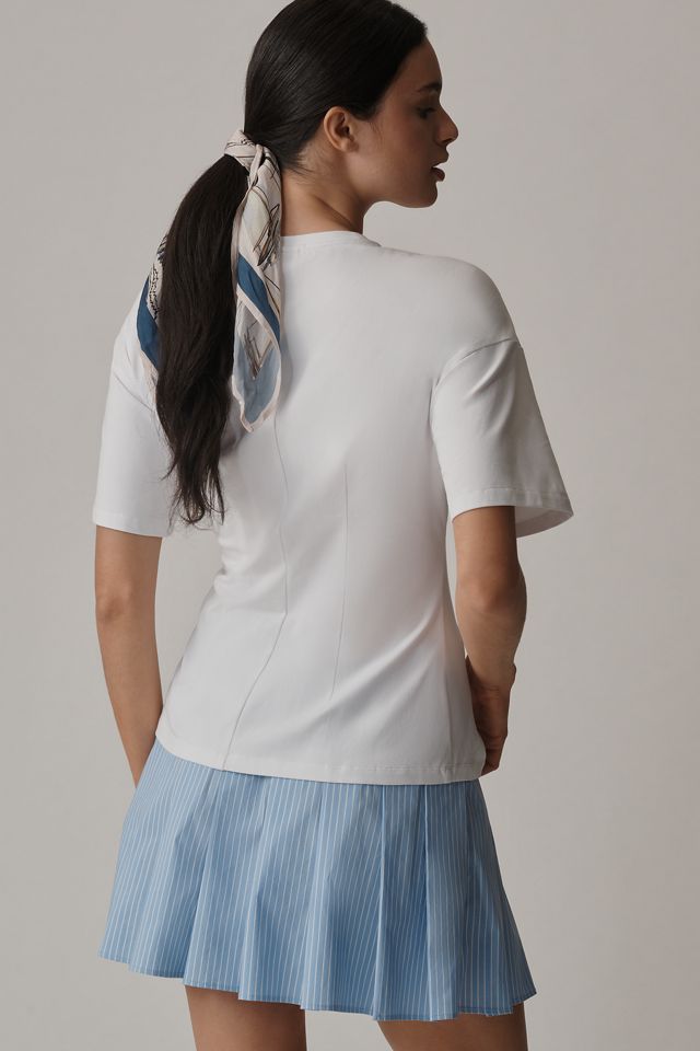 Scotch & Soda Short-Sleeve Seamed Waisted Top #1