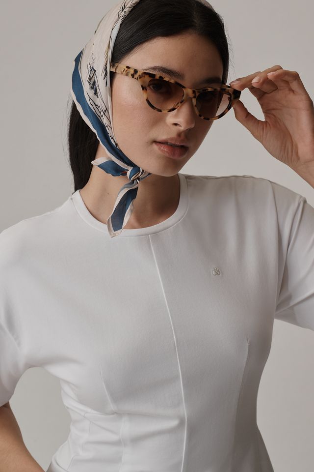 Scotch & Soda Short-Sleeve Seamed Waisted Top #3