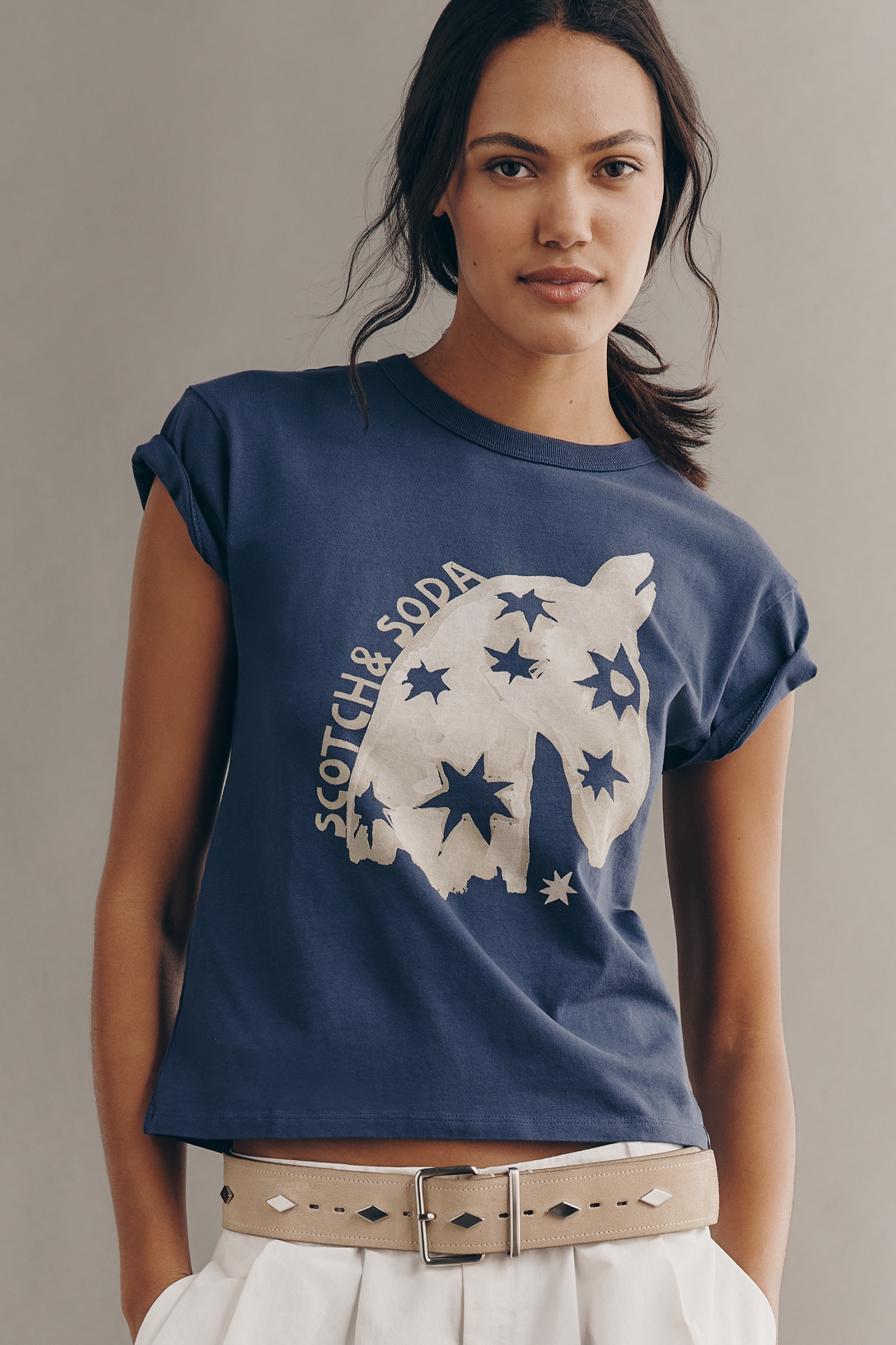 Scotch & Soda Roll-Sleeve T-Shirt