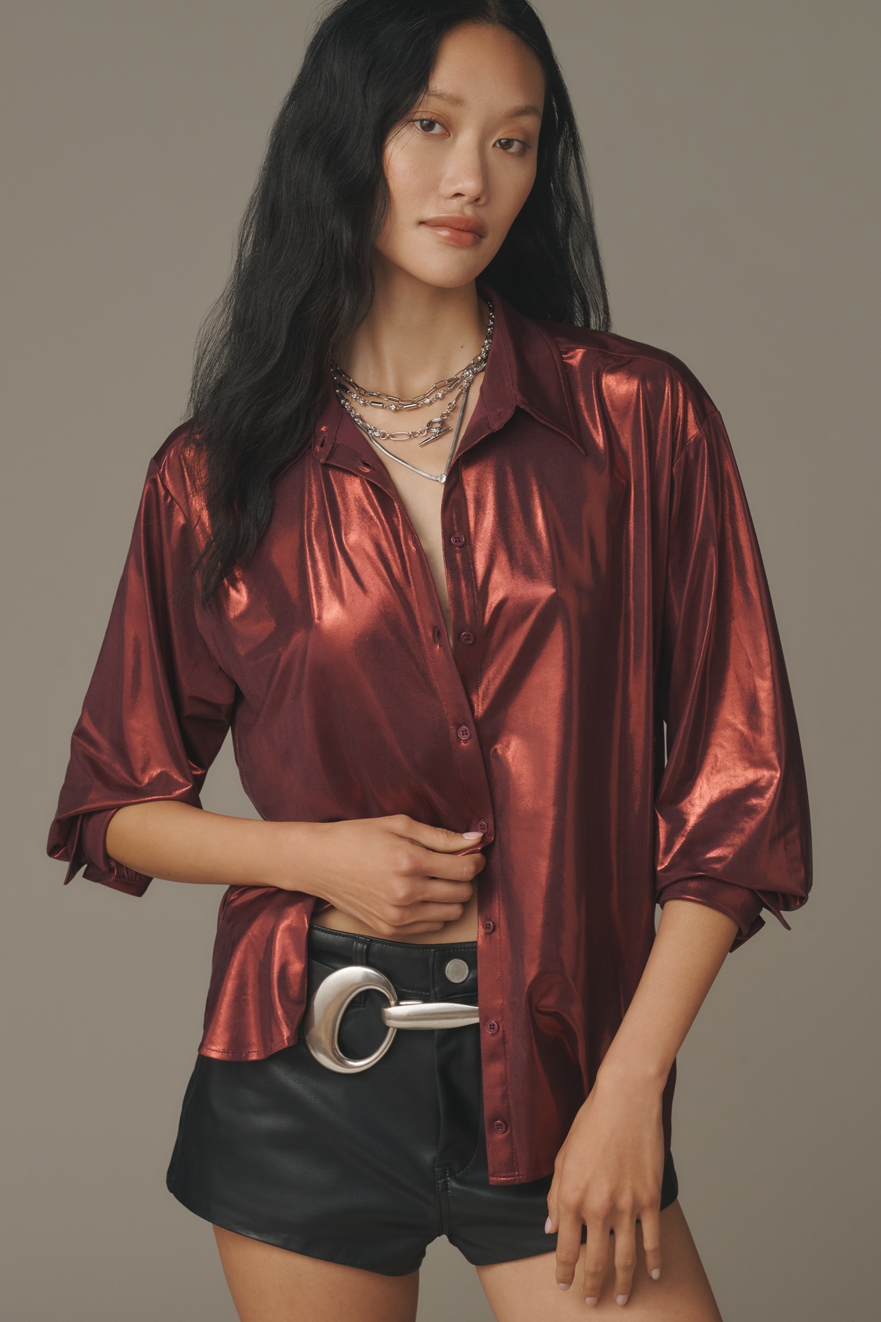 By Anthropologie Shine Buttondown Shirt