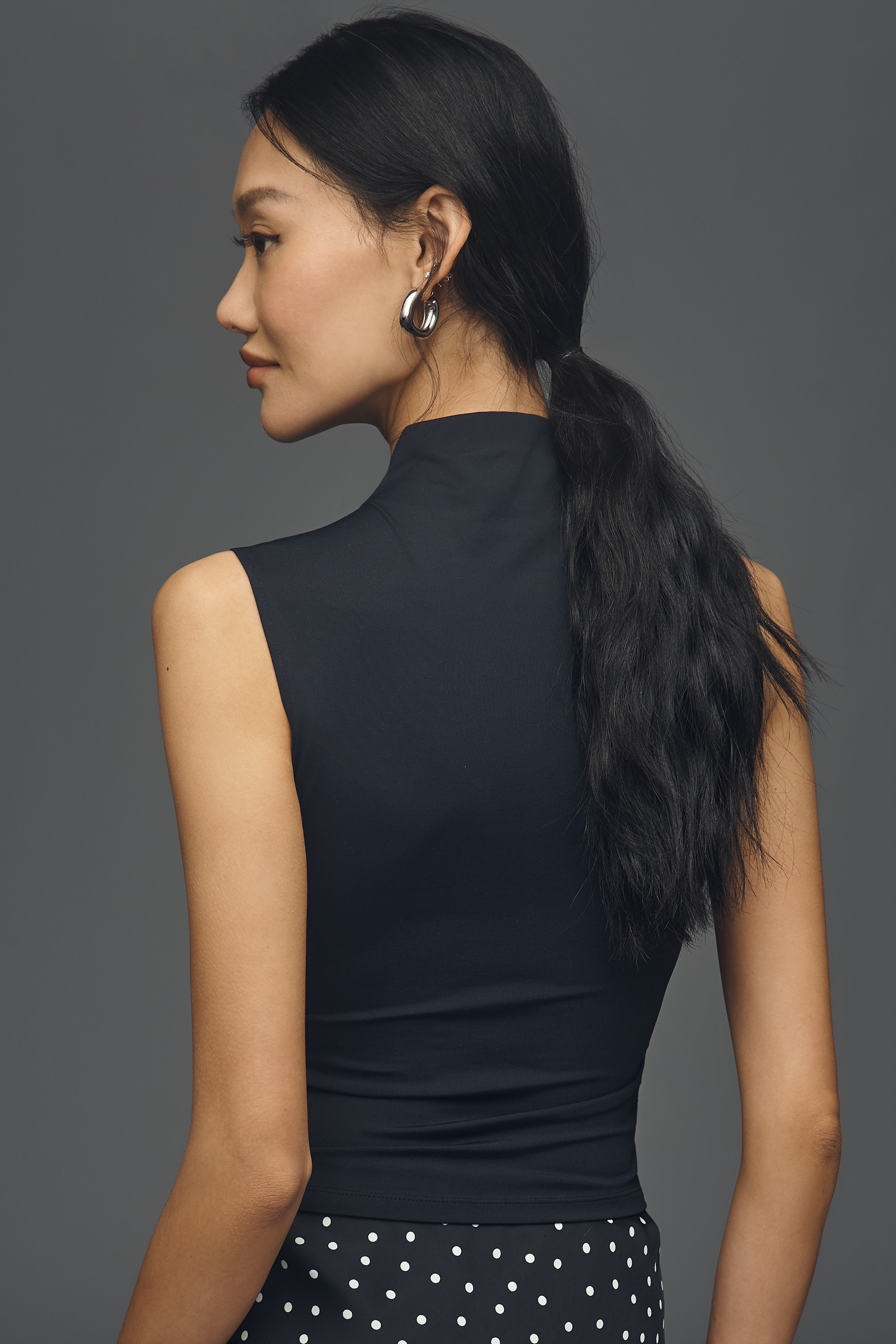 Wrap Mock-Neck Muscle Tank — Image 3