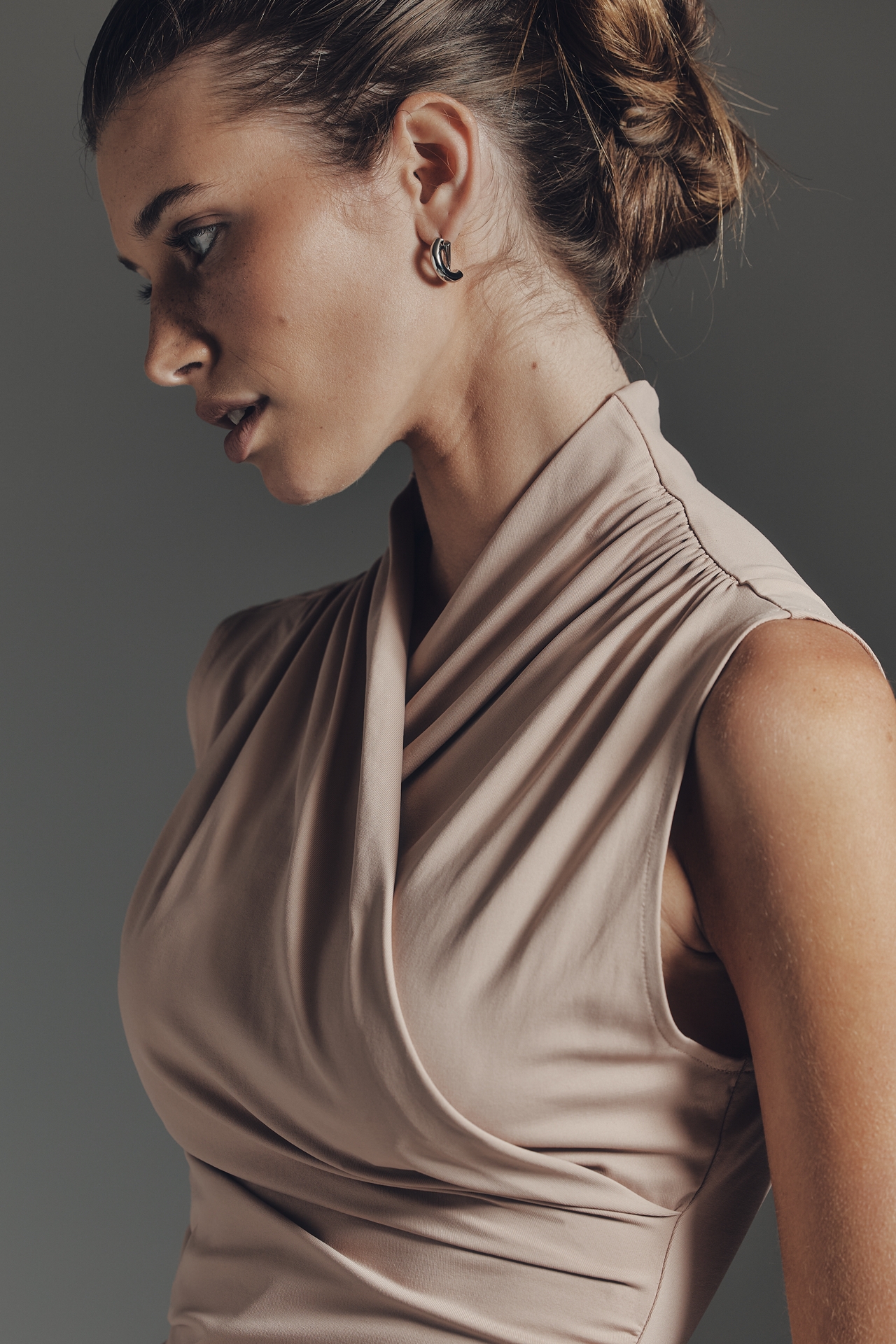 By Anthropologie Wrap Mock-Neck Muscle Tank