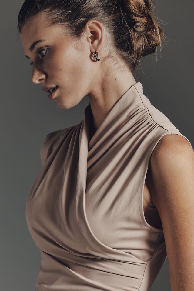 By Anthropologie Wrap Mock-Neck Muscle Tank #3