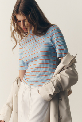 8YARDS Women’s RIB MOCK 2G 8YARDS Women's RIB MOCK 2G By Anthropologie Ribbed Mock-Neck Top