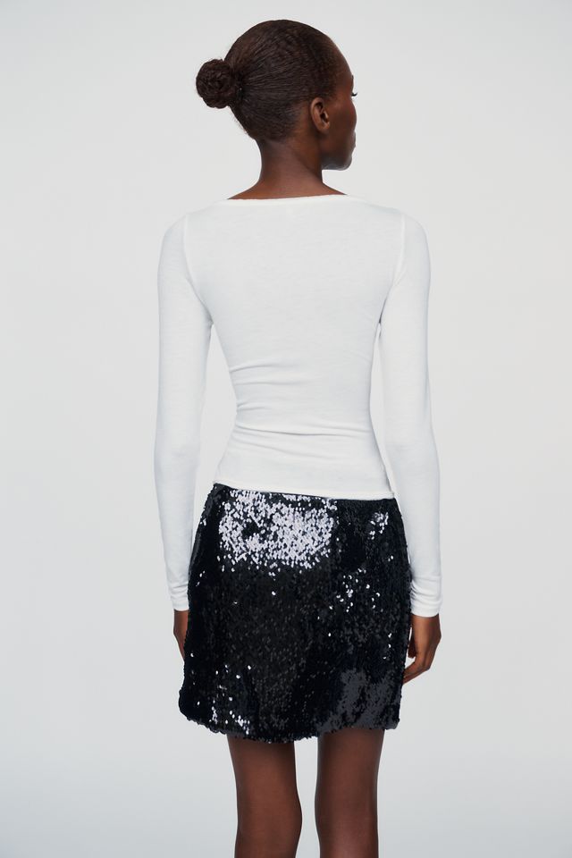 ESTHE Crossover Fitted Long-Sleeve Top #2