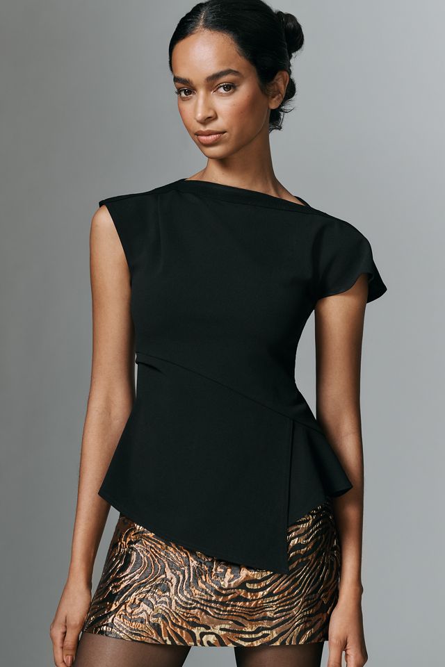 Derek Lam 10 Crosby Luelle Crepe Knit Asymmetric Top | Anthropologie