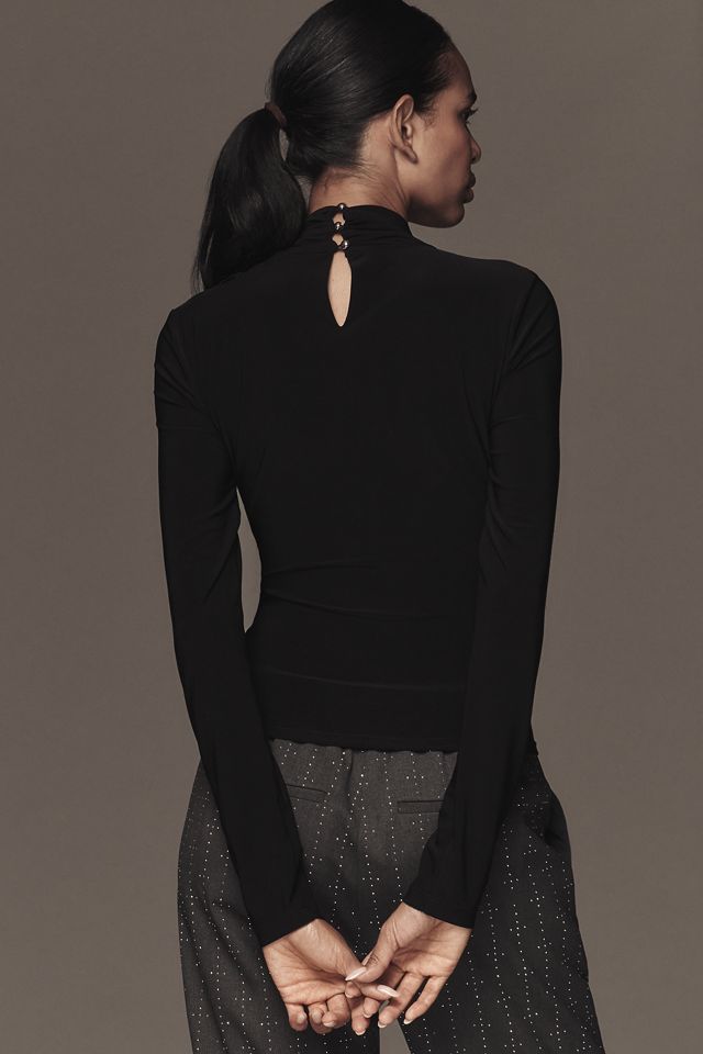 Derek Lam 10 Crosby Krini Long-Sleeve Twist-Neck Top #2