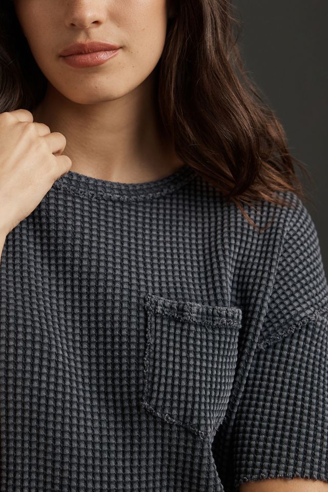 Pilcro Short-Sleeve Waffle Tee #1