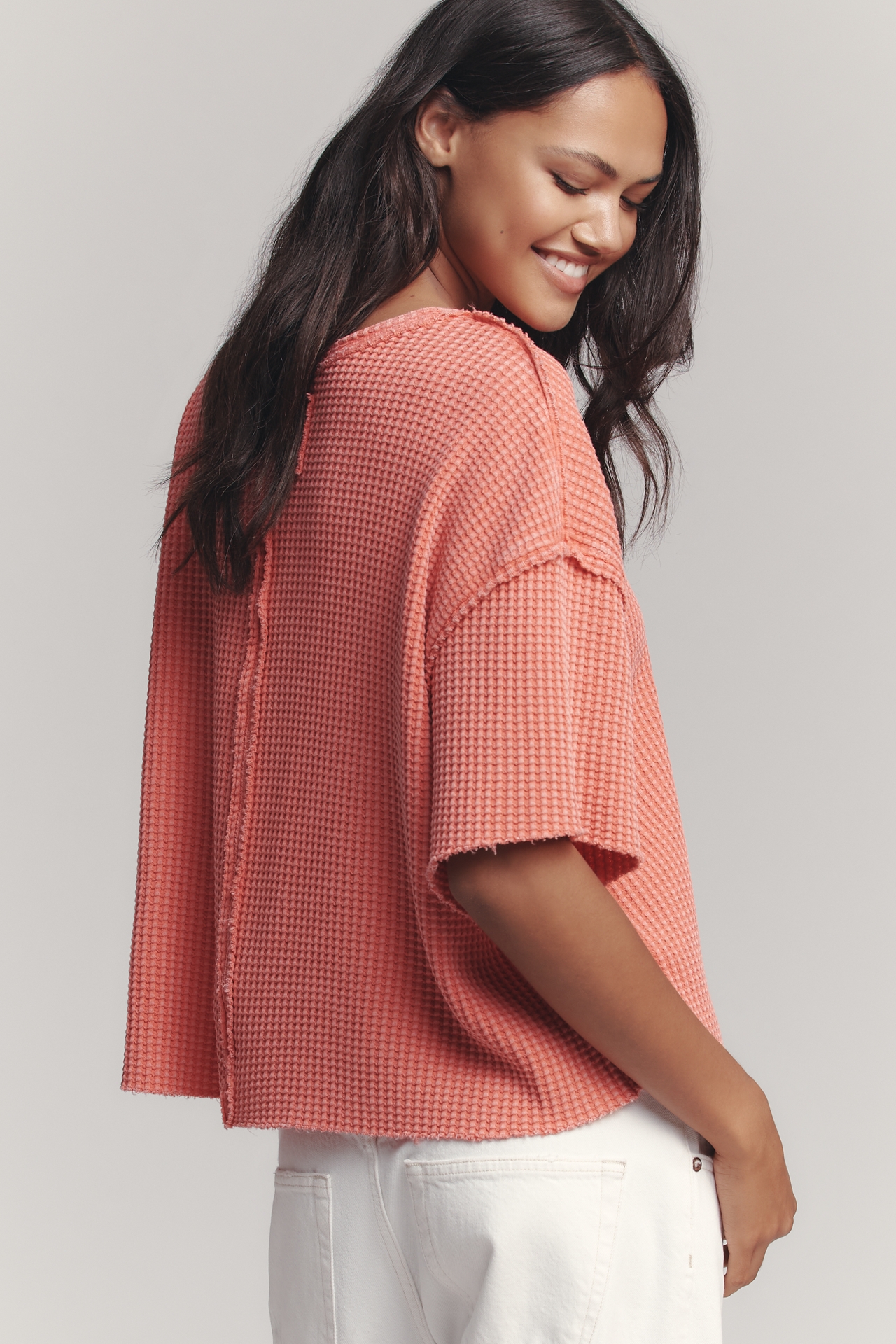 Pilcro Short-Sleeve Waffle Tee