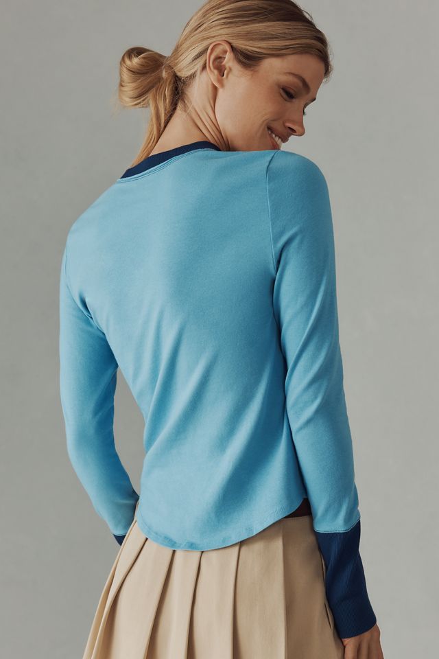 Maeve Long-Sleeve Seamed Tee #2