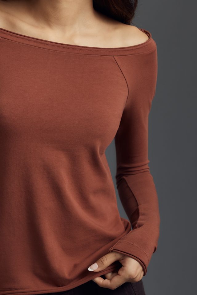 Pilcro Off-The-Shoulder Long-Sleeve Tee #3